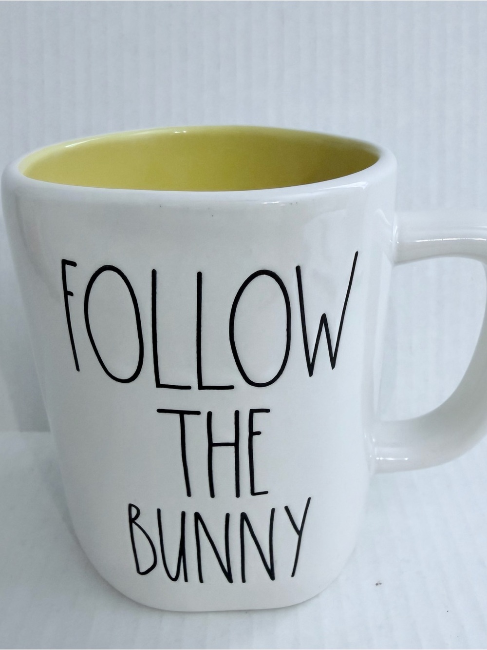 Rae Dunn Artisan Collection "FOLLOW THE BUNNY" Mug